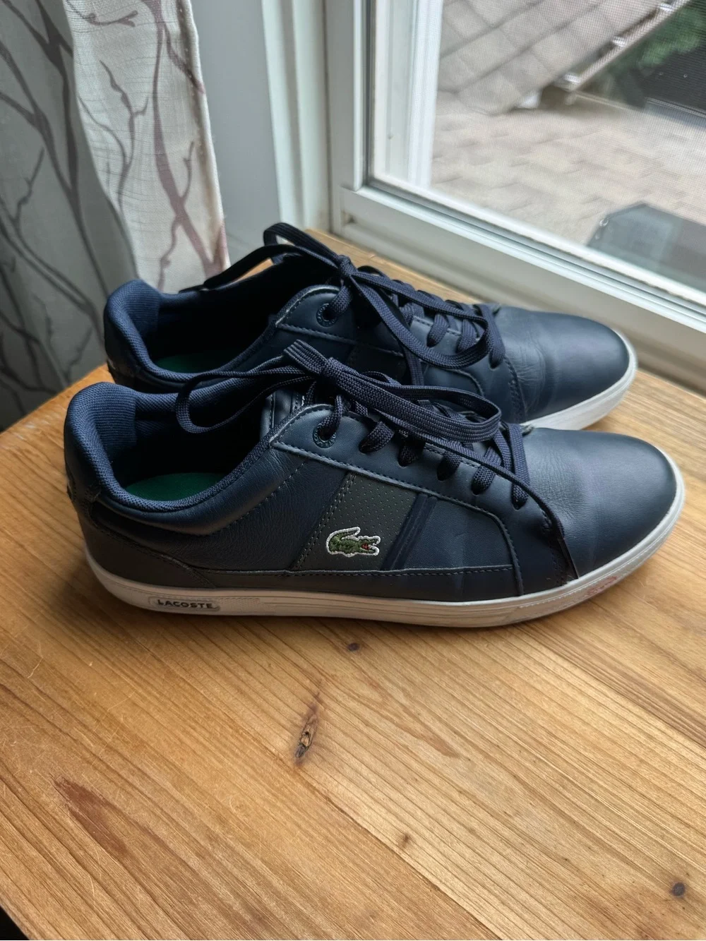 Lacoste Europa LCR BRZ Sport Navy Sneaker Size 7.5